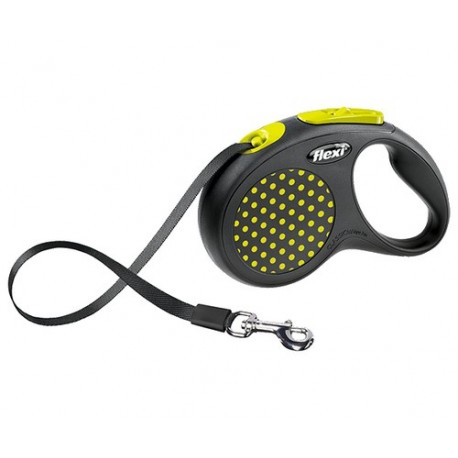 Flexi Smycz Design taśma S 5m żółty