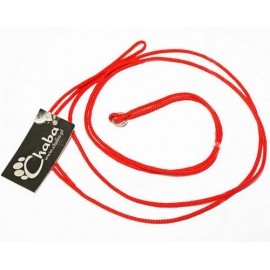 CHABA Smycz ringówka - 2,5mm czerwona
