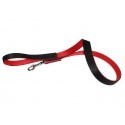 Dingo Smycz taśma polipropylenowa podwójnie zszywana 2cm/120cm czarno-czerwona