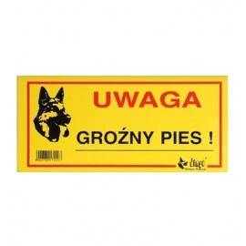 Dingo Tabliczka ostrzegawcza "Uwaga groźny pies!"