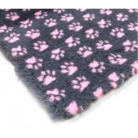 Canifel DryBed Posłanie 75x50cm Small Paw CH/PK - grafit-róż