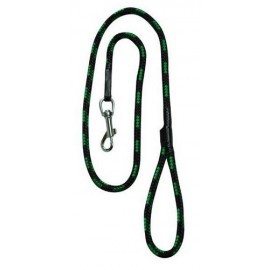 CHABA Smycz linka - 10mm x 120cm czarno-zielona