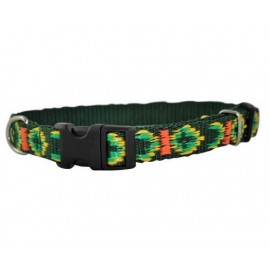 CHABA Obroża taśma ozdobna regulowana 16mm x 40cm zielona