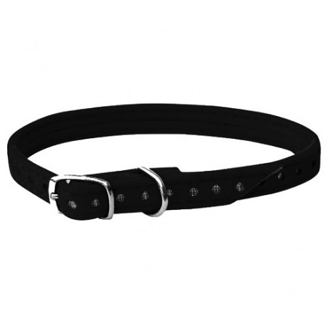CHABA Obroża welur ozdobna czarna 38cm