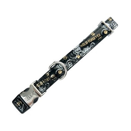 Zolux Obroża Envy Wild Forever regulowana 10mm czarna [466210NO]