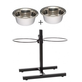 LoloPets Stojak metalowy regulowany do misek 4,7L malowany [97333]