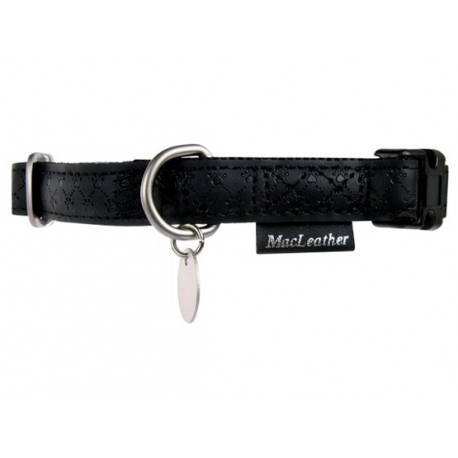 Zolux Obroża regulowana Mac Leather 10mm Czarna [522030NO]