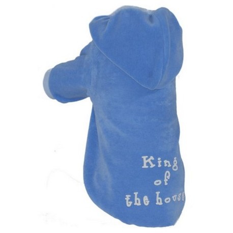 Grande Finale Bluza niebieska King Of The House dla psa rozmiar 4 [B51]