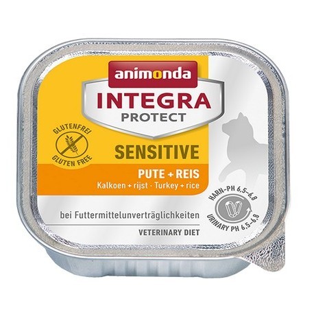Animonda Integra Protect Sensitive dla kota - z indykiem i ryżem tacka 100g