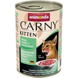 Animonda Carny Kitten Wołowina, Kurczak + Królik puszka 400g
