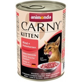 Animonda Carny Kitten Wołowina + Serca indyka puszka 400g