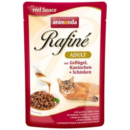 Animonda Rafiné Adult Drób i Królik + Szynka saszetka 100g