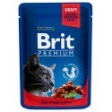 Brit Premium Cat Adult Wołowina + Groszek saszetka 100g