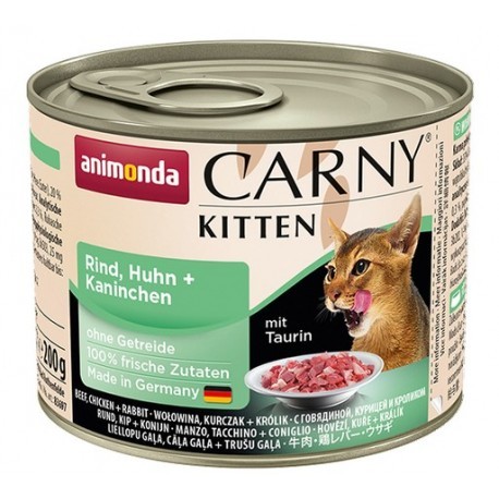 Animonda Carny Kitten Wołowina, Kurczak + Królik puszka 200g