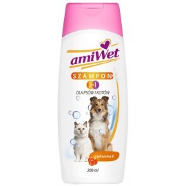 Amiwet Szampon 2w1 dla psów i kotów z witaminą E 200ml