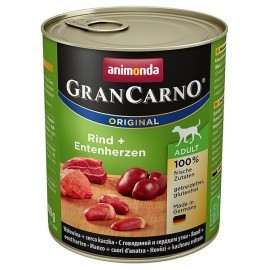 Animonda GranCarno Adult Rind Entenherzen Wołowina + Serca kacze puszka 800g