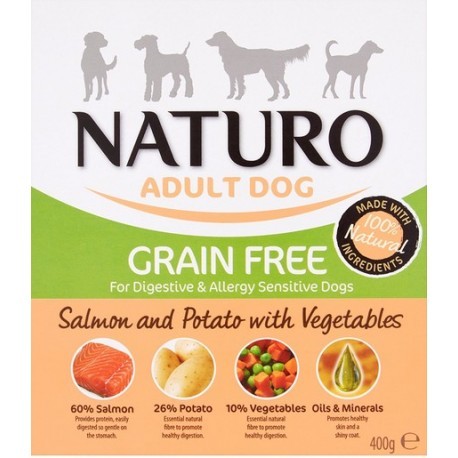 Naturo Grain Free Łosoś, ziemniaki i warzywa 400g