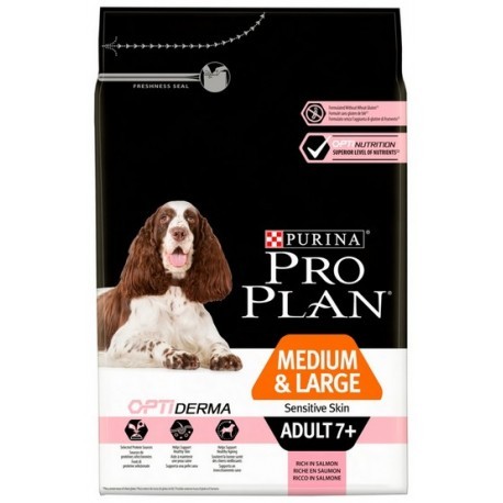 Purina Pro Plan Adult 7+ Medium & Large OptiDerma Sensitive Skin 3kg