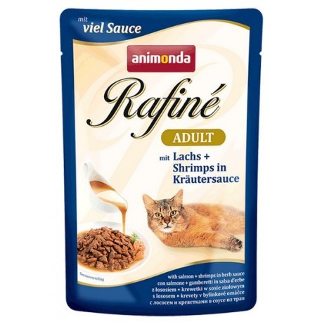 Animonda Rafiné Adult Łosoś + Krewetki w sosie ziołowym saszetka 100g
