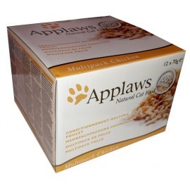 Applaws puszki dla kota Multipak Chicken 12x70g