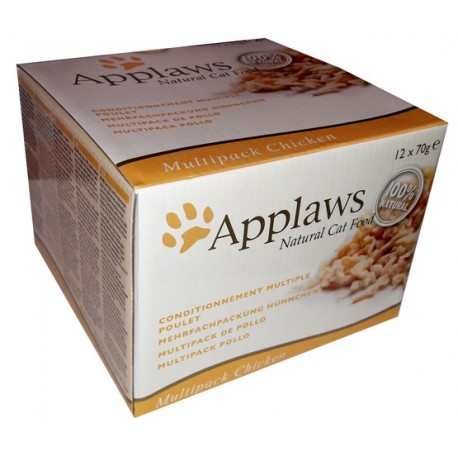 Applaws puszki dla kota Multipak Chicken 12x70g