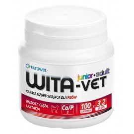 Wita-Vet Junior+Adult CA/P 2 3,2g 100tabl. - preparat witaminowy dla ciężarnych suk i szczeniąt