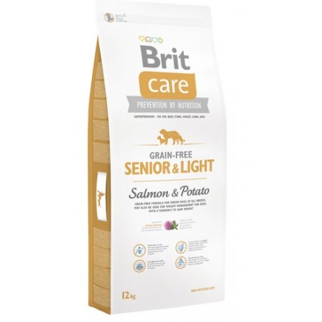 Brit Care Grain Free Senior & Light Salmon & Potato 12kg