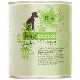 Dogz Finefood N.04 Kurczak i bażant puszka 800g