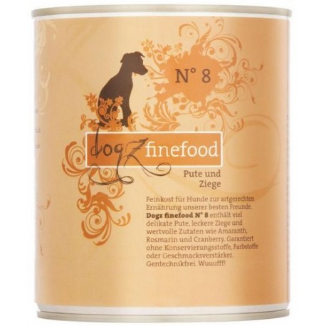 Dogz Finefood N.08 Indyk i koza puszka 800g