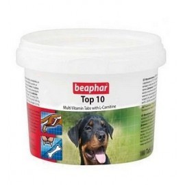 Beaphar TOP 10 Dog - preparat witaminowy z L-karnityną dla psa 750tabl.
