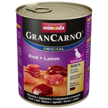 Animonda GranCarno Senior Rind Lamm Wołowina + Jagnięcina puszka 800g