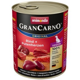 Animonda GranCarno Senior Rind Putenherzen Wołowina + Serca Indyka puszka 800g