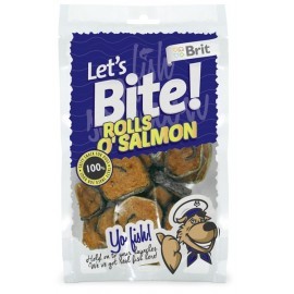 Brit Care Let's Bite Dog Rolls O'Salmon 80g