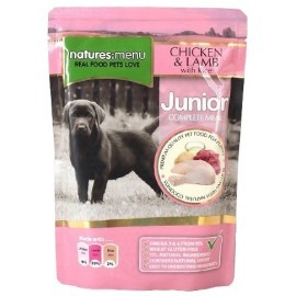 Natures Menu Pies Junior - kurczak jagnięcina i ryż saszetka 300g