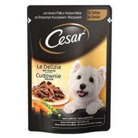 Cesar Kurczak i warzywa w sosie 100g