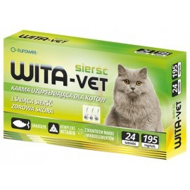 Wita-Vet Kot Sierść 24tabl.