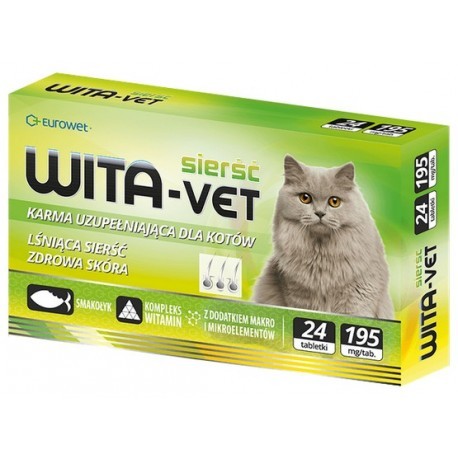 Wita-Vet Kot Sierść 24tabl.