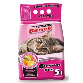 Super Benek Compact Zapachowy Cytrusowa Świeżość (różowy) 5L