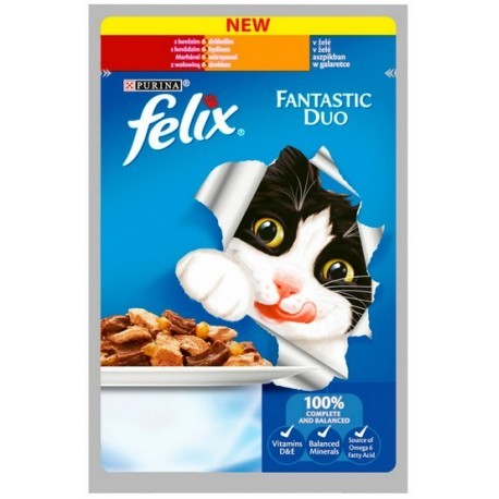 Felix Fantastic Duo wołowina/drób galaretka saszetka 100g