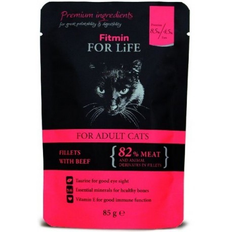 Fitmin Cat For Life Adult Beef saszetka 85g