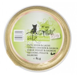 Catz Finefood Filety N.405 Indyk/Kurczak/Łosoś tacka 85g
