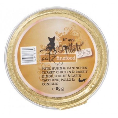 Catz Finefood Filety N.409 Indyk/Kurczak/Królik tacka 85g