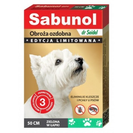 Sabunol GPI Obroża przeciw pchłom dla psa zielona Limitowana Edycja 50cm
