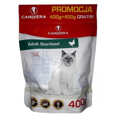 Canivera Kot Adult Sterilized 400+400g gratis