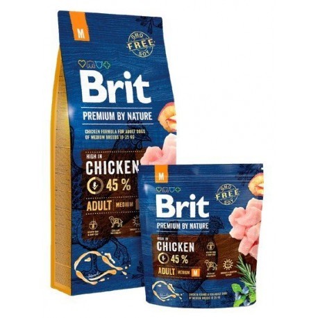 Brit Premium By Nature Adult M Medium 1kg