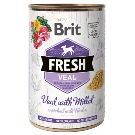 Brit Fresh Dog Veal with Millet puszka 400g