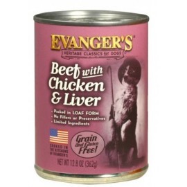 Evanger's Classic Dogs Wołowina + Kurczak + Wątróbka puszka 362g