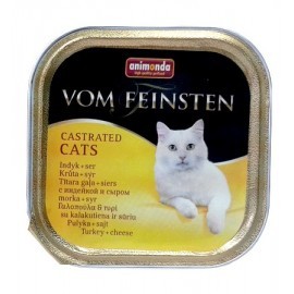 Animonda vom Feinsten Castrated Cats z Indykiem i Serem tacka 100g