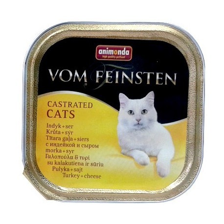 Animonda vom Feinsten Castrated Cats z Indykiem i Serem tacka 100g