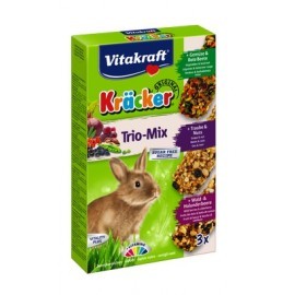 Vitakraft Kracker 3szt Królik Mix - Warzywa/Winogrona/Owoce leśne 168g [25227]